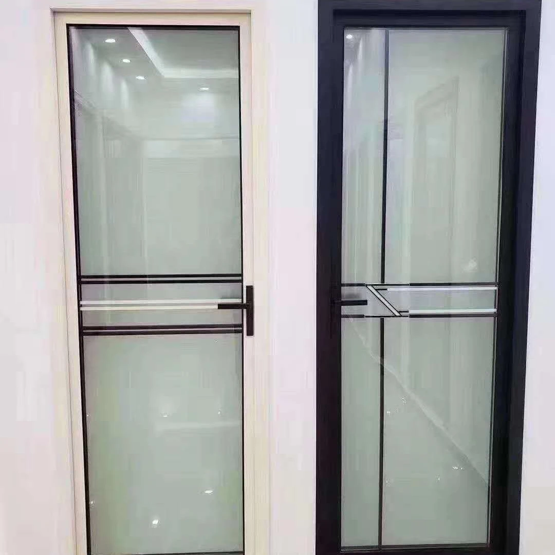Hot sale aluminum double glass casement door for kitchen/bathroom