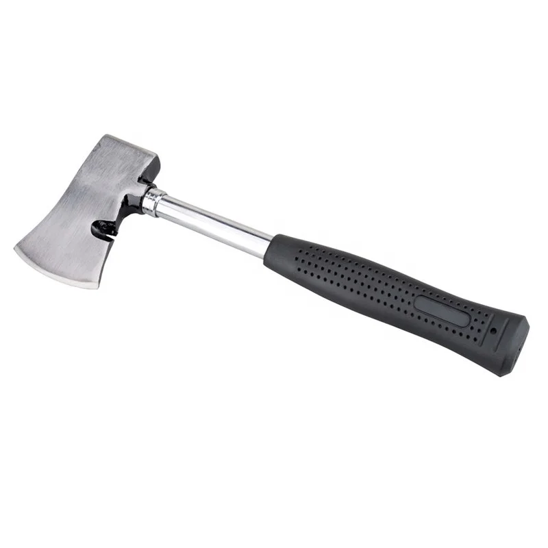 Strength Factory Manufacturing Steel Pipe Handle with PVC Rubber Sleeve Vehicle Wild Rescue Camping axe