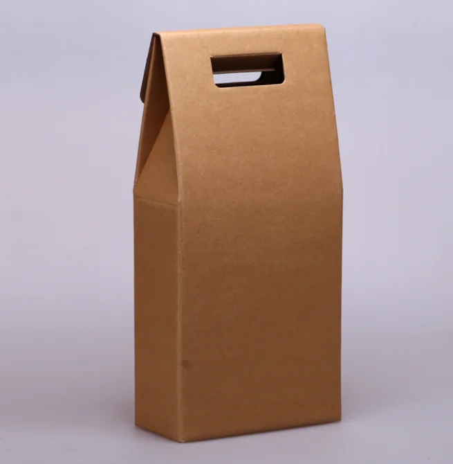 
Customizable OEM Wholesale Portable Kraft Packing Gift Wine Box 
