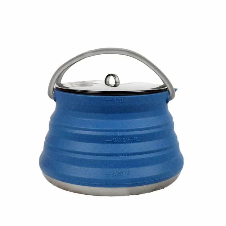 Easy Carry Portable Drinking Foldable Silicone Folding Cup Collapsible Bottle Water Kettle