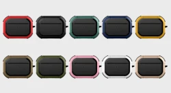 Full-Body Rugged Shock Absorbing Protective Carrying Case Skin with Carabiner for Airpod Pro Wireless Charging Case