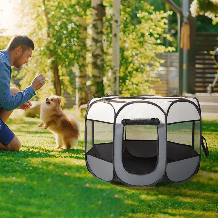 Dog Playpen Portable Pet Play Pen Foldable Large-Capacity Pet Tent for Indoor Outdoor Travel Camping