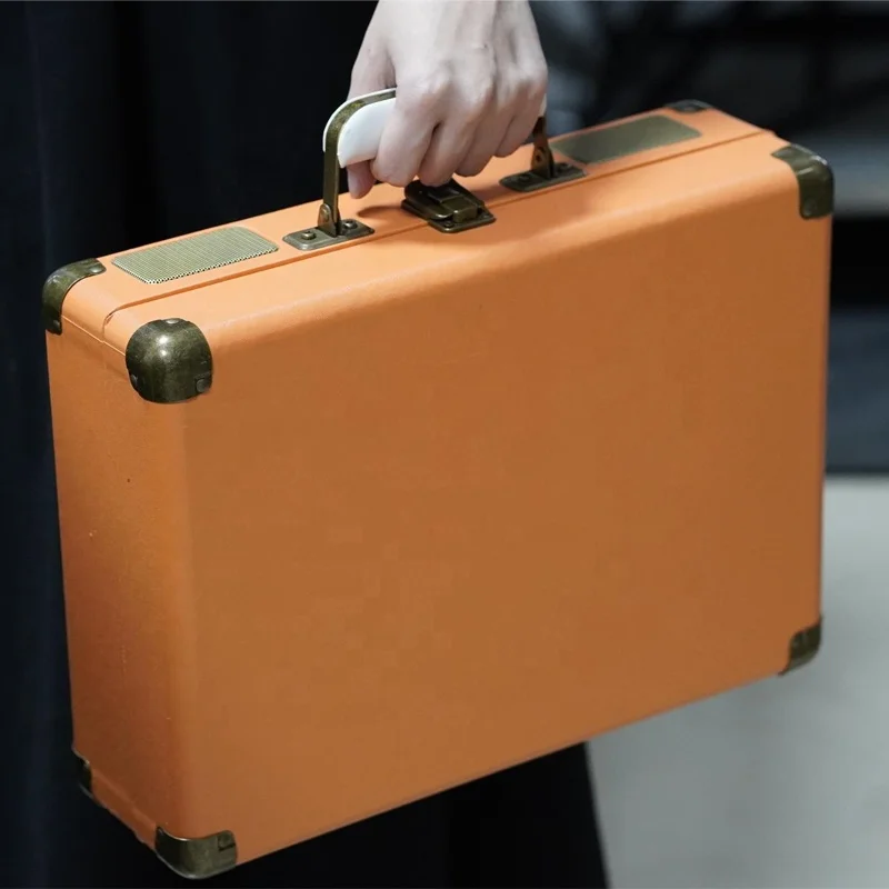 Factory Price Portable Suitcase Vintage Multifunction Retro LP Music Vinyl Record Turntable Player With Bluetooth