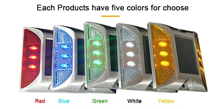 Solar Deck Lamp Led Dock Flashing Lights Cat Eye Reflector Solar Road Stud Pavement Marker Anchor Warning Lights