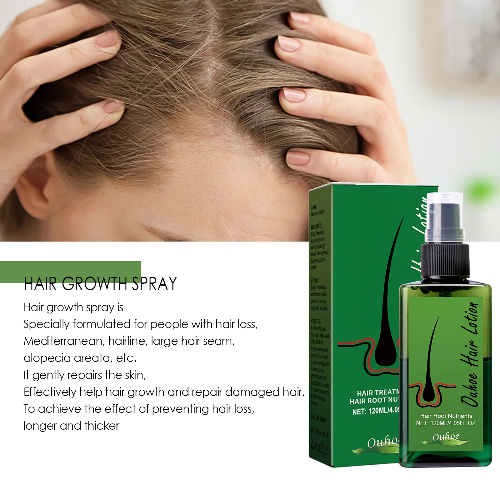 2024 Hot OUHOE Thickening Hairspray strengthens hair and restores roots