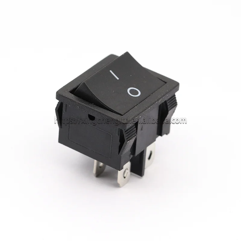 KCD5/KCD1 21*24mm Momentary Rocker Switch 4pin Reset Switch 6A 250V 10A 125VAC 21x24mm Automatic Reset Black