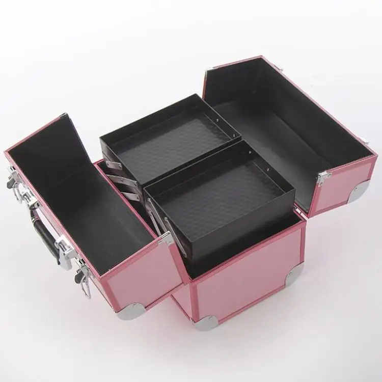 
Beauty Make Up Box For Cosmetic Box Professional Travel Box Metal Cosmetic Case 