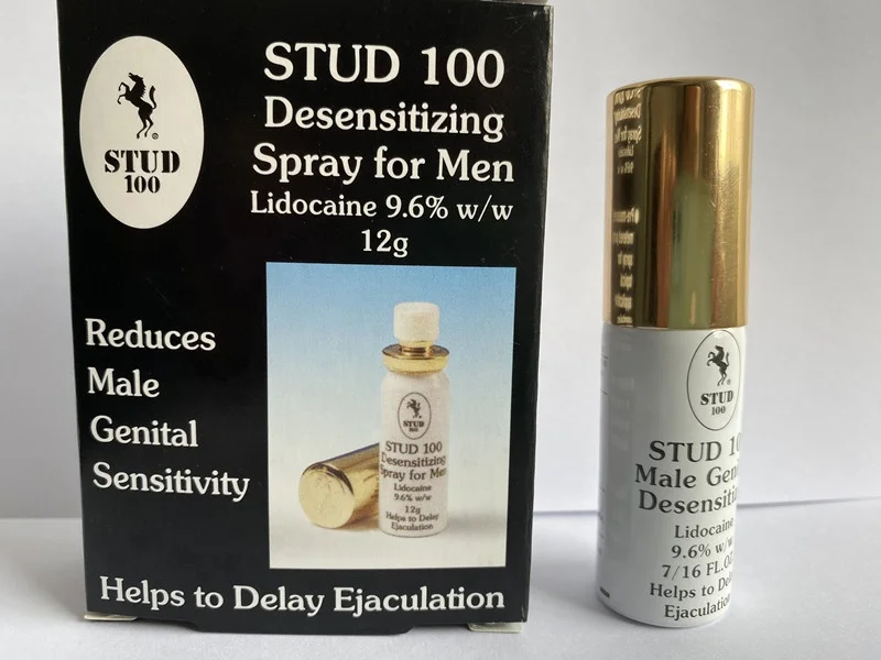 Hot selling gold stud 100 penis delay spray male sex Delay ejaculation