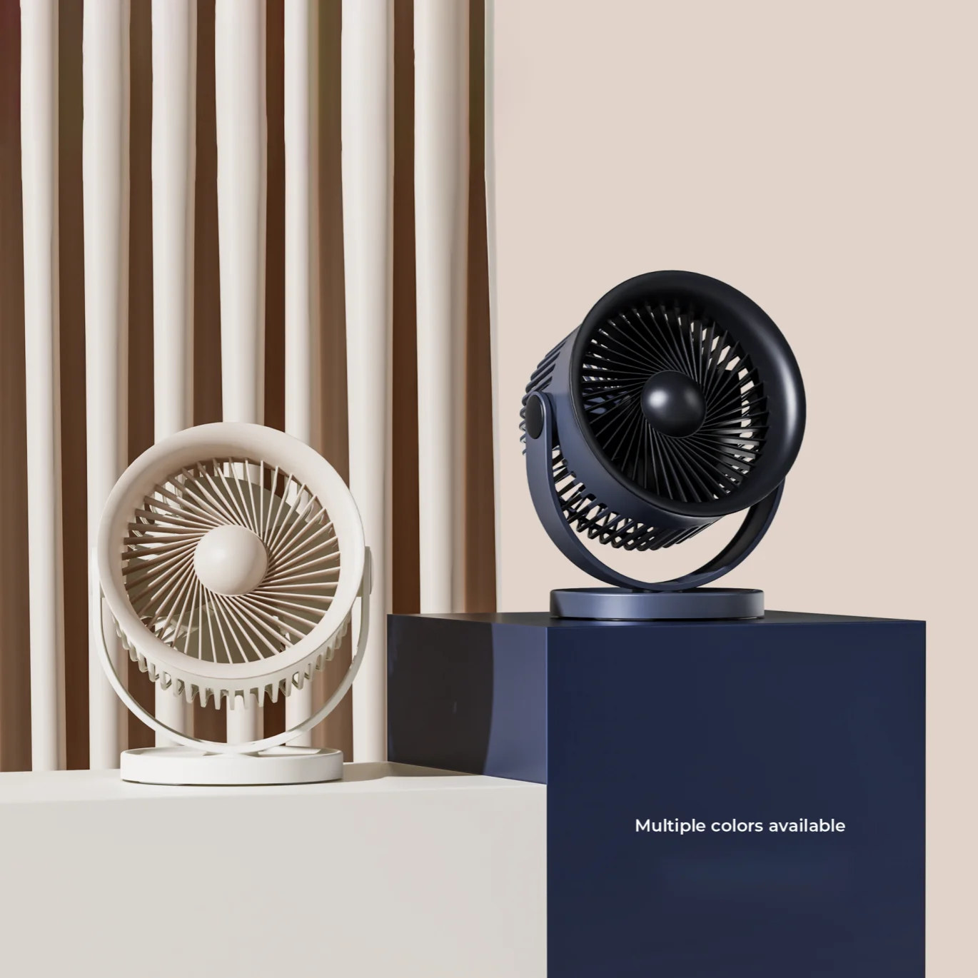 zaiwan 2024 new BSCI OEM air circulation fan Strong Portable Rechargeable USB Desk Mini turbine fan