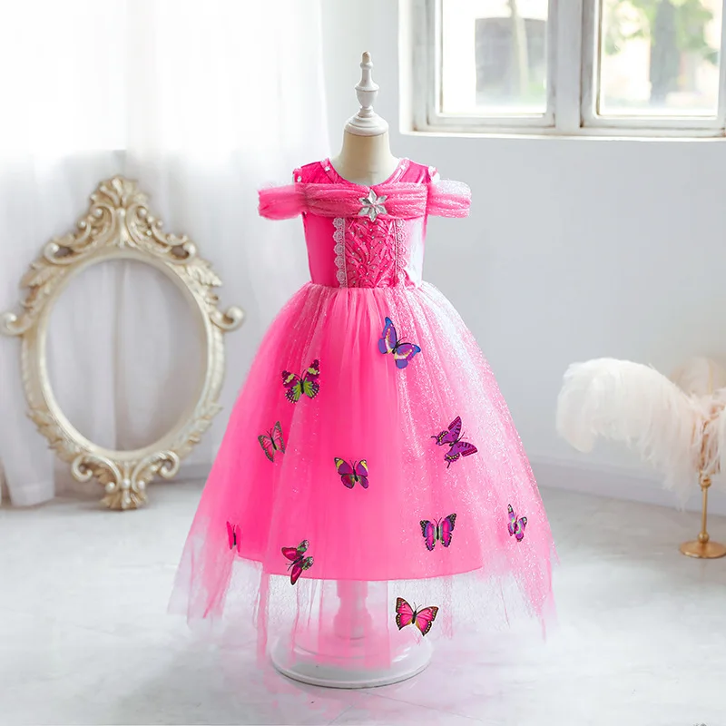 Halloween holiday party princess role play beautiful butterfly decoration dress movie cartoon character cosplay costume girls
