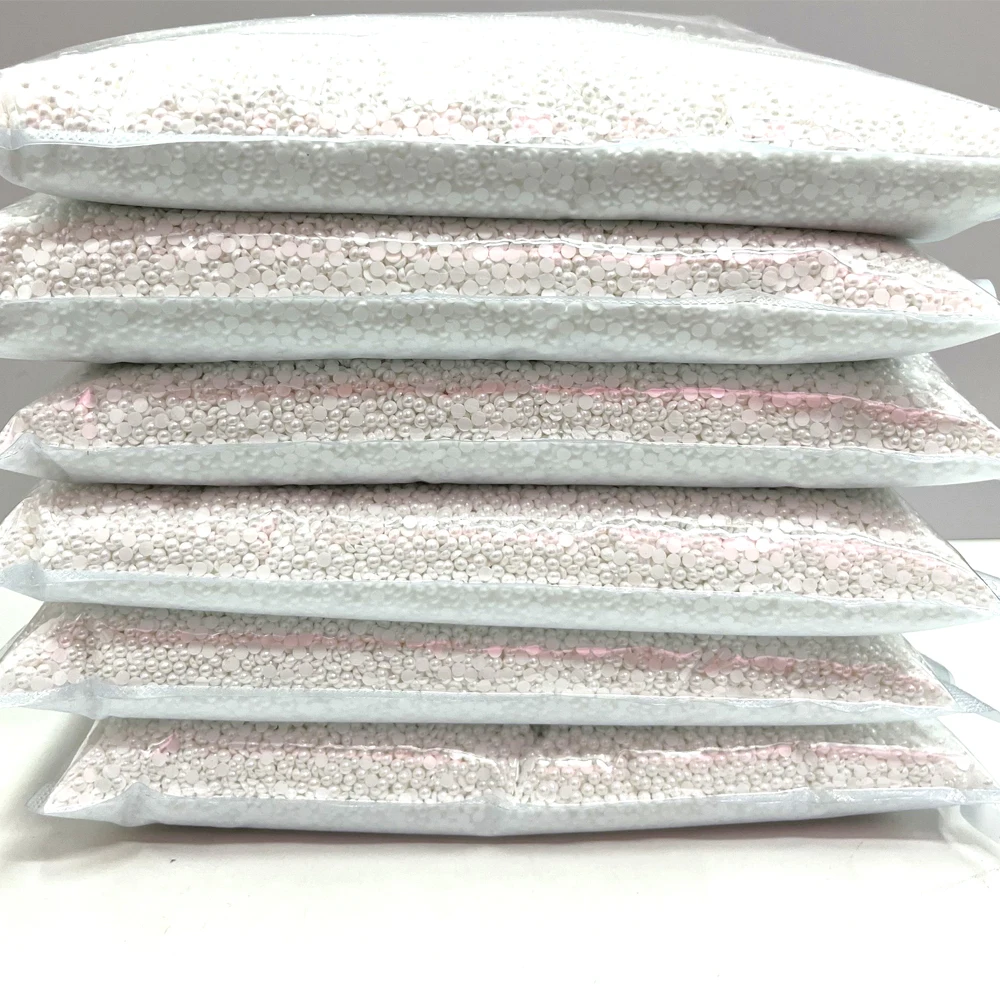 Lucky  factory bulk 10mm 13mm 15mm   hotfix half round  hot fix pearl half round hotfix epoxy for garment