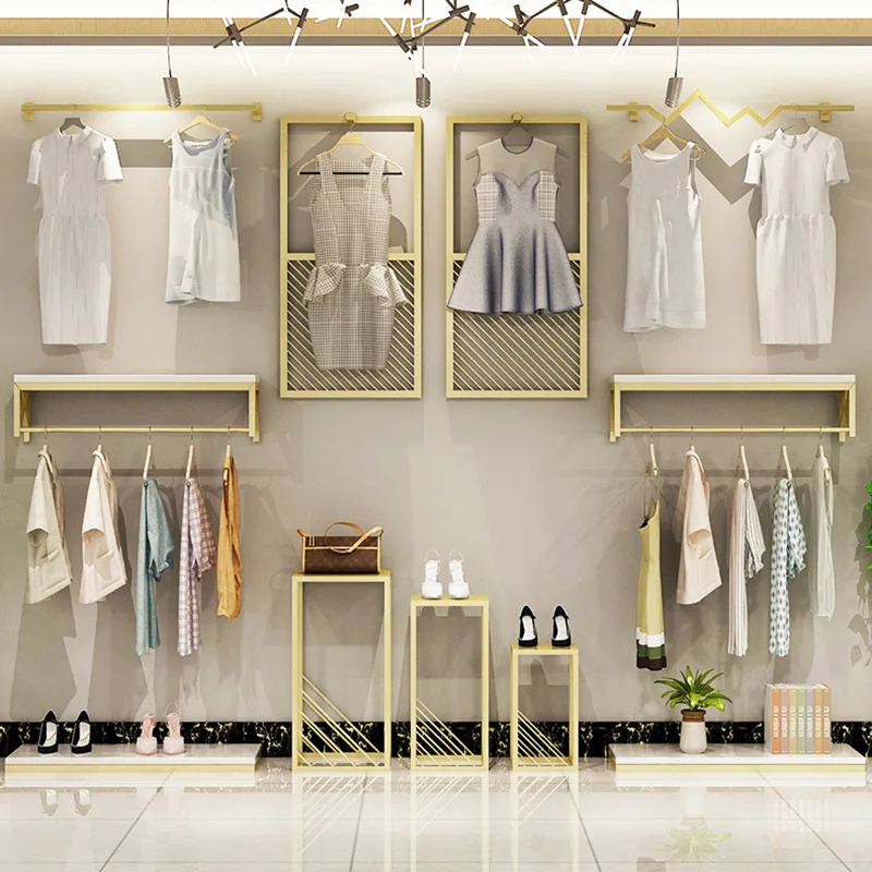 Garment Retail Shop Clothes Hanging Single Side Wall Shelf Bracket Fittings Rack Display