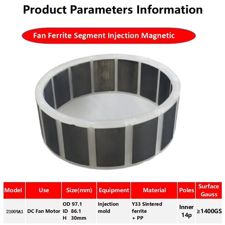 New Fashion Design Customized Ceiling Fan Ferrite Permanent high temperature resistance smco small magnet For DC Motor part