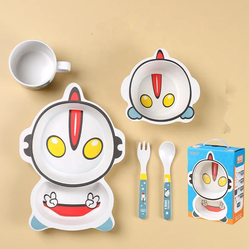 2023 AOHEA  BPA Free Unbreakable Baby Feeder Tableware Weaning Eating Feeding Set