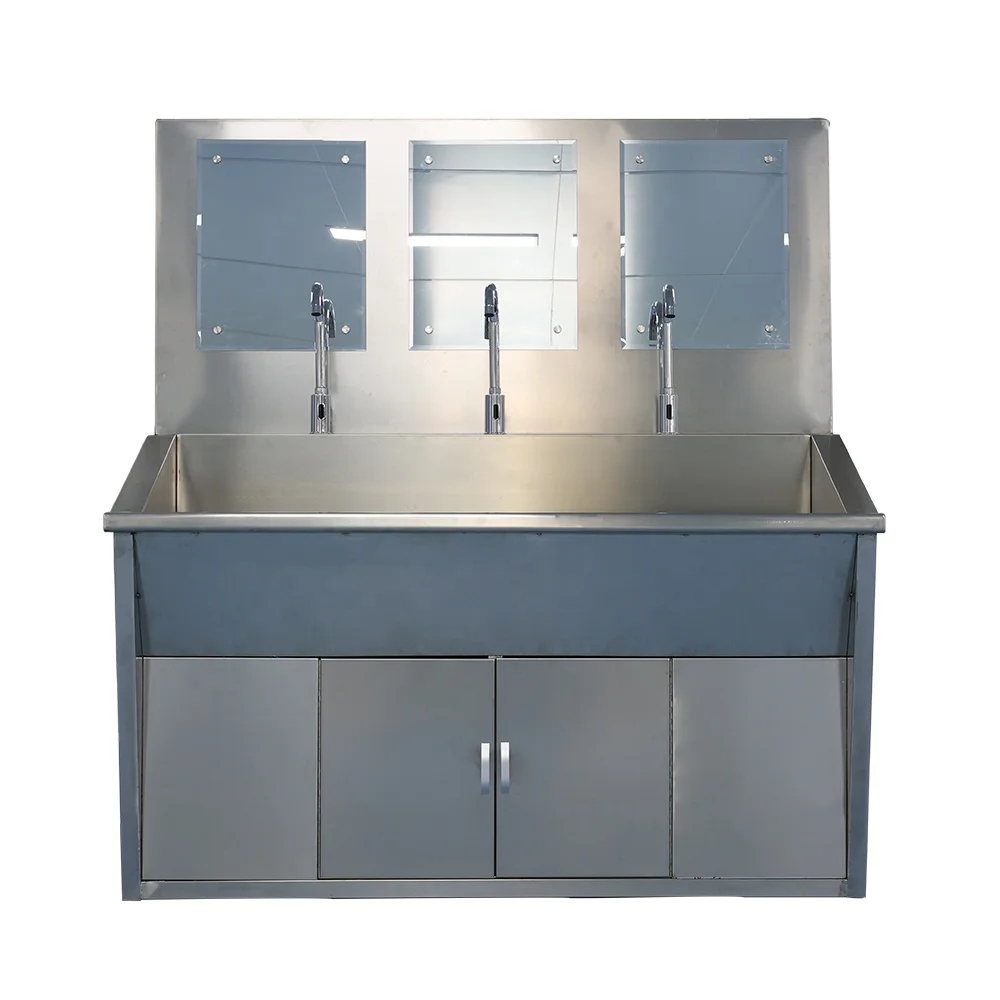 Commercial Hospital Stainless Steel Hand Washing Surgical Scrub Sink Fully Automatic Induction Wash Basin