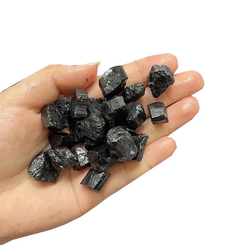 
Natural black obsidian titanium stone mineral meteorites specimens tourmaline 