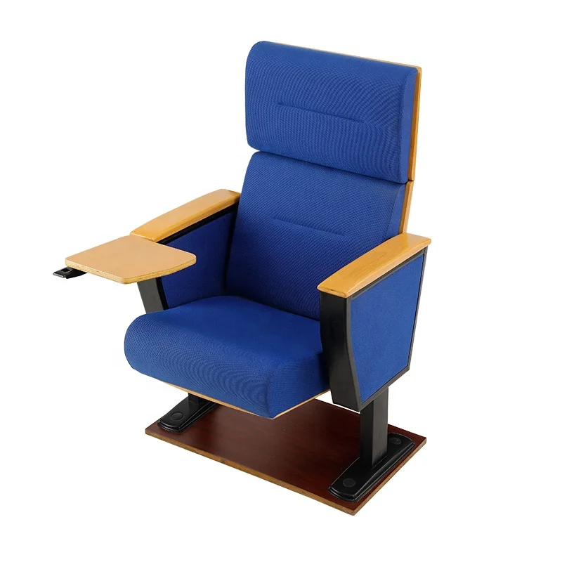 High Back Modern Armrest Auditorium Chair Theater Seating With Writing Pad Foldable Conference Room Hall Chair