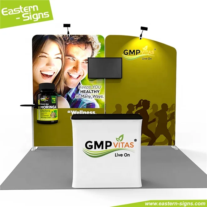 Custom portable aluminum fabric shell scheme trade show 10x10ft exhibition booth for advertising