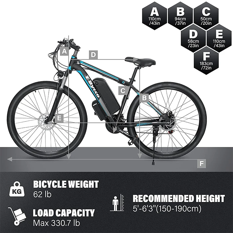 2020 Hottest Electric Bike Electric Bike 29' Tire Aluminum Frame Electric Beach Cruiser Bike Electric Bicycle
