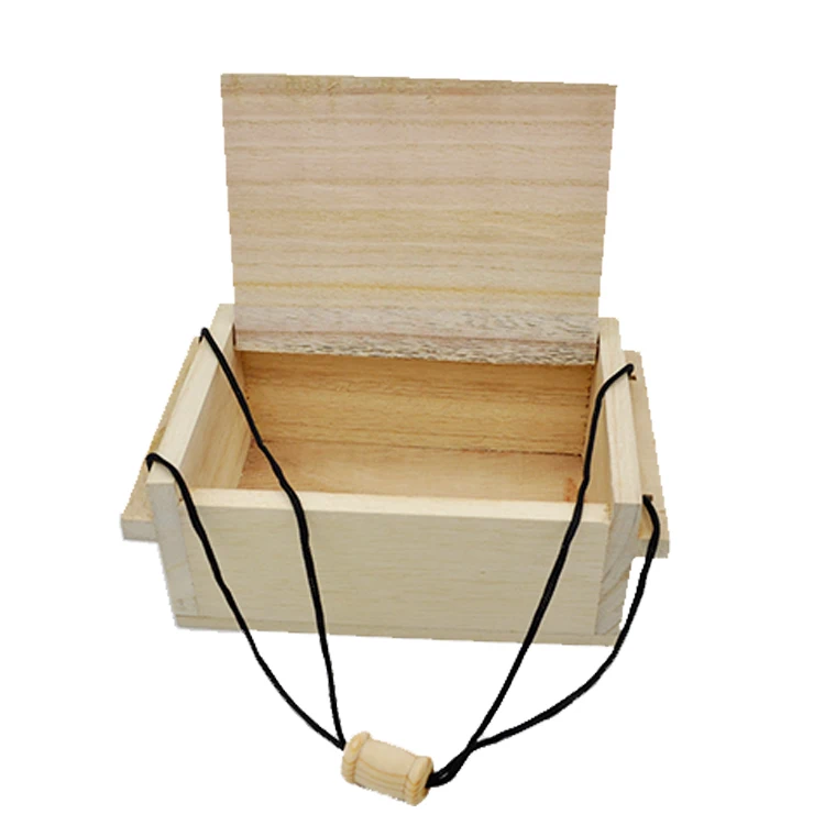 
wooden mini burger box Fishing Tackle box Lure Box 