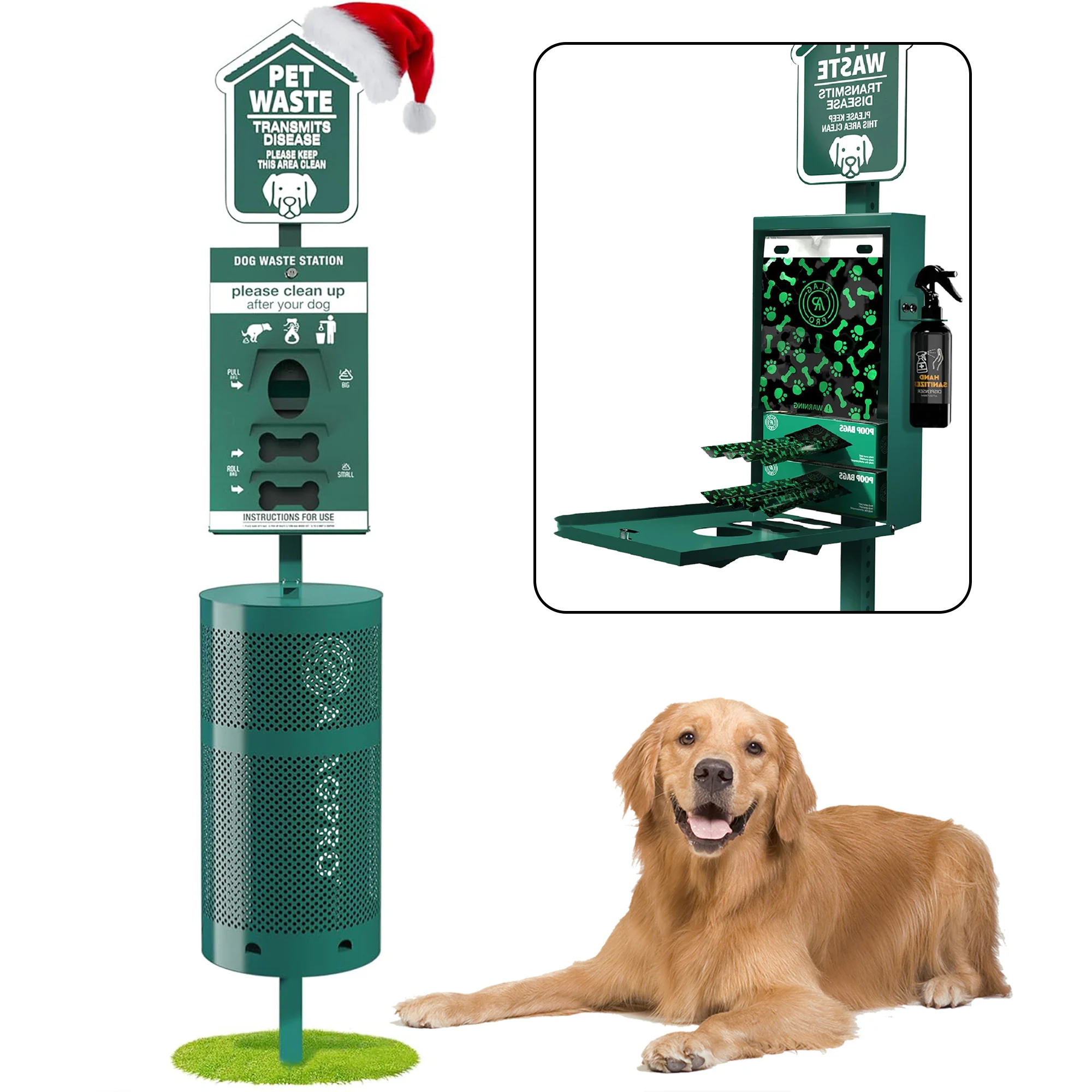 Открытый парк для домашних животных мусорное ведро контейнер компостера сумка дозатор собак станция отходов