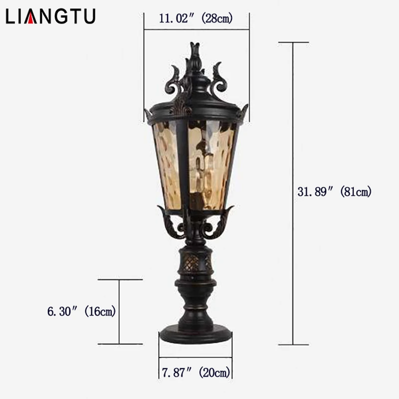 Casa Marseille Outdoor Lantern Pier Mount Fence Post Light Decorative Gate Lamp aluminum Pillar Light Pier Mount outdoor Light