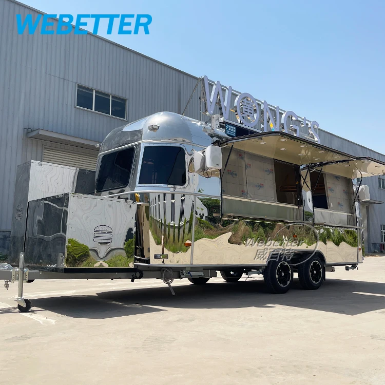 WEBETTER Airstream Food Trailer Australian Standard Beverage Dessert Foodtruck Mobile Fast Food Truck With Full Kitchen