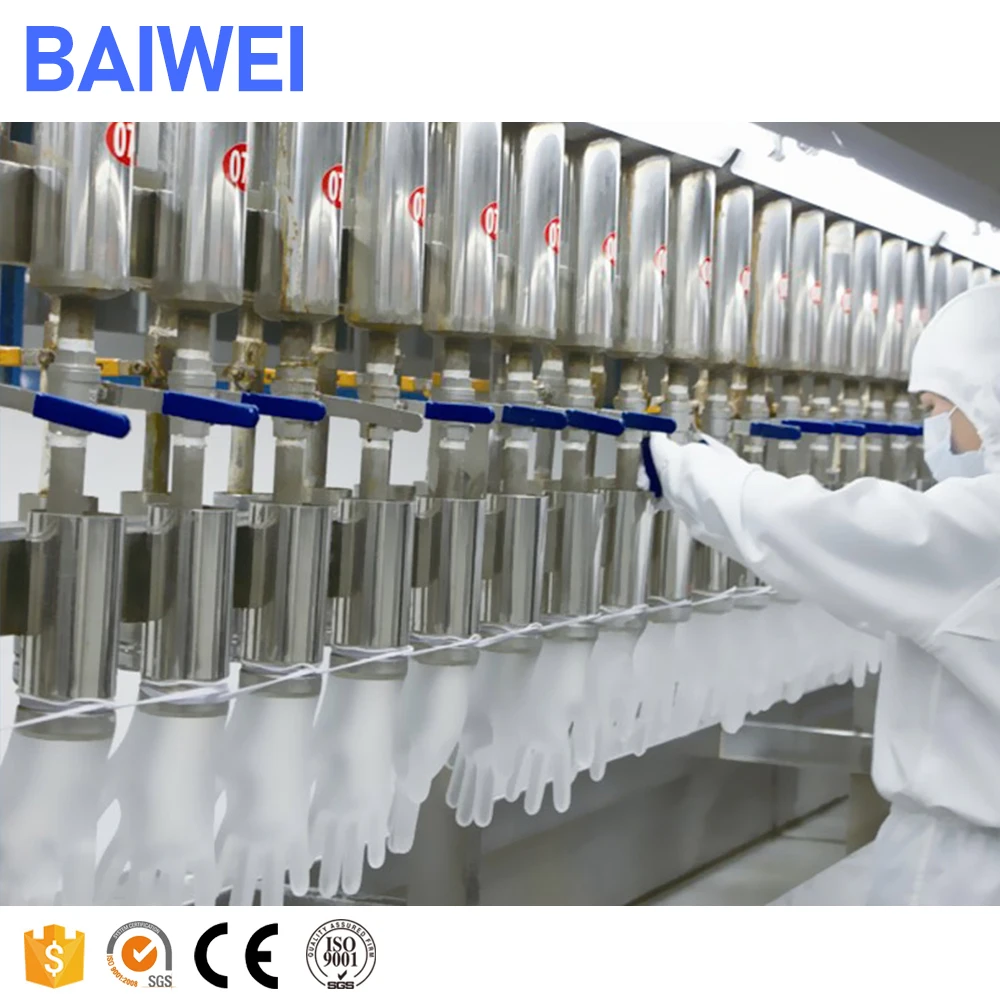 Disposable Latex Glove Production Line Machinery Powder Free Making Machine