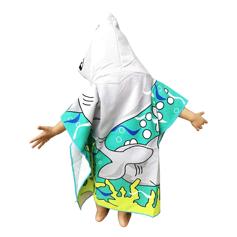 Beach poncho beach wear terry towel 2022 kids yellow sunshine poncho