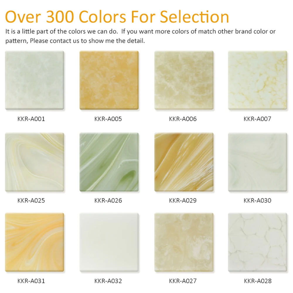 Beautiful Acrylic Solid Surface Effective onyx Translucent  Artificial Stone Sheets