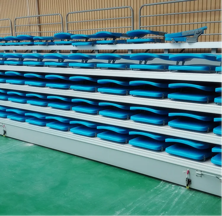 High Quality Rear-mounted Flap Telescopic Bleachers Grandstand Seating System Soccer Stadium Seat for Sale Customize 14 Days 260