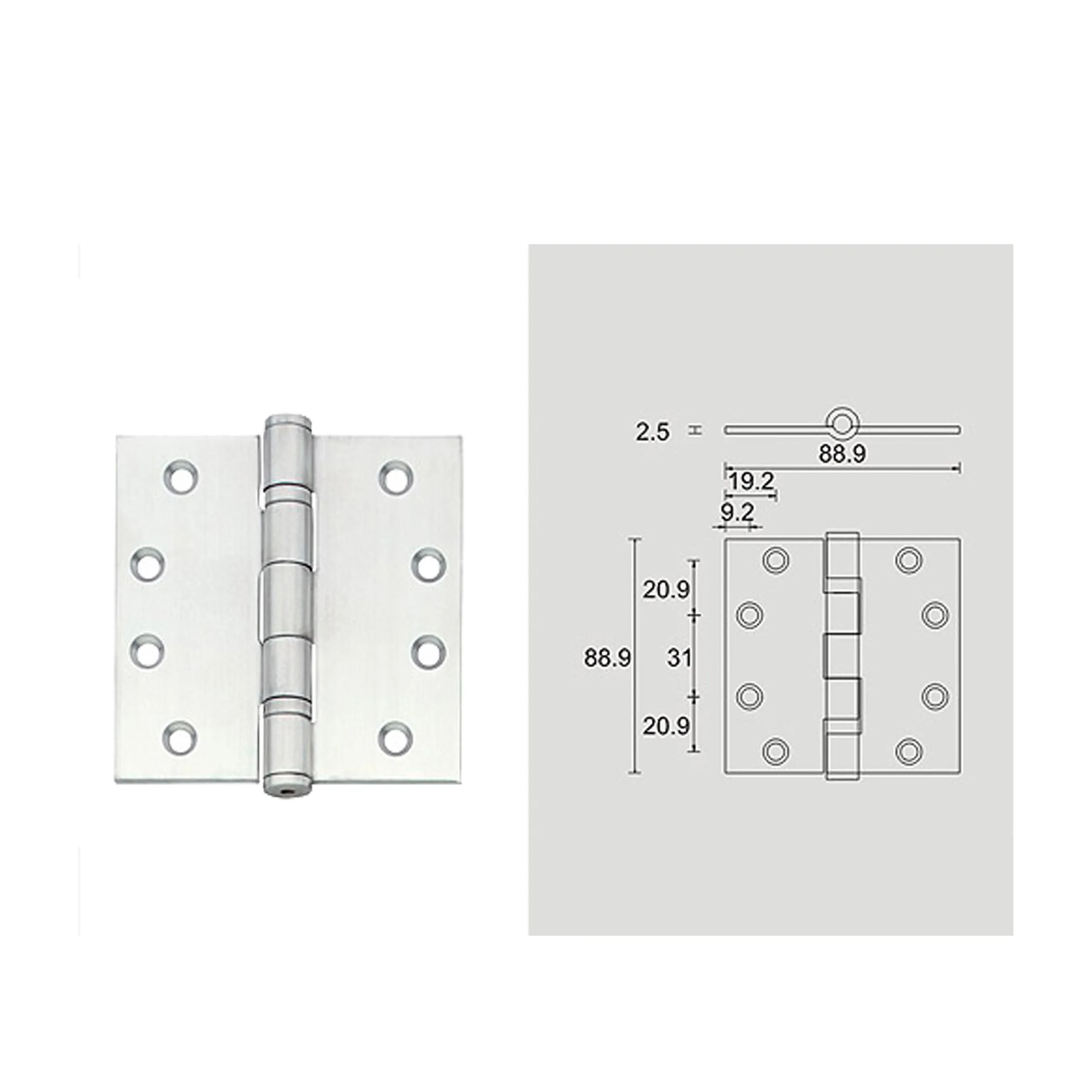 Modern folding metal  customized  stainless steel door  hinge