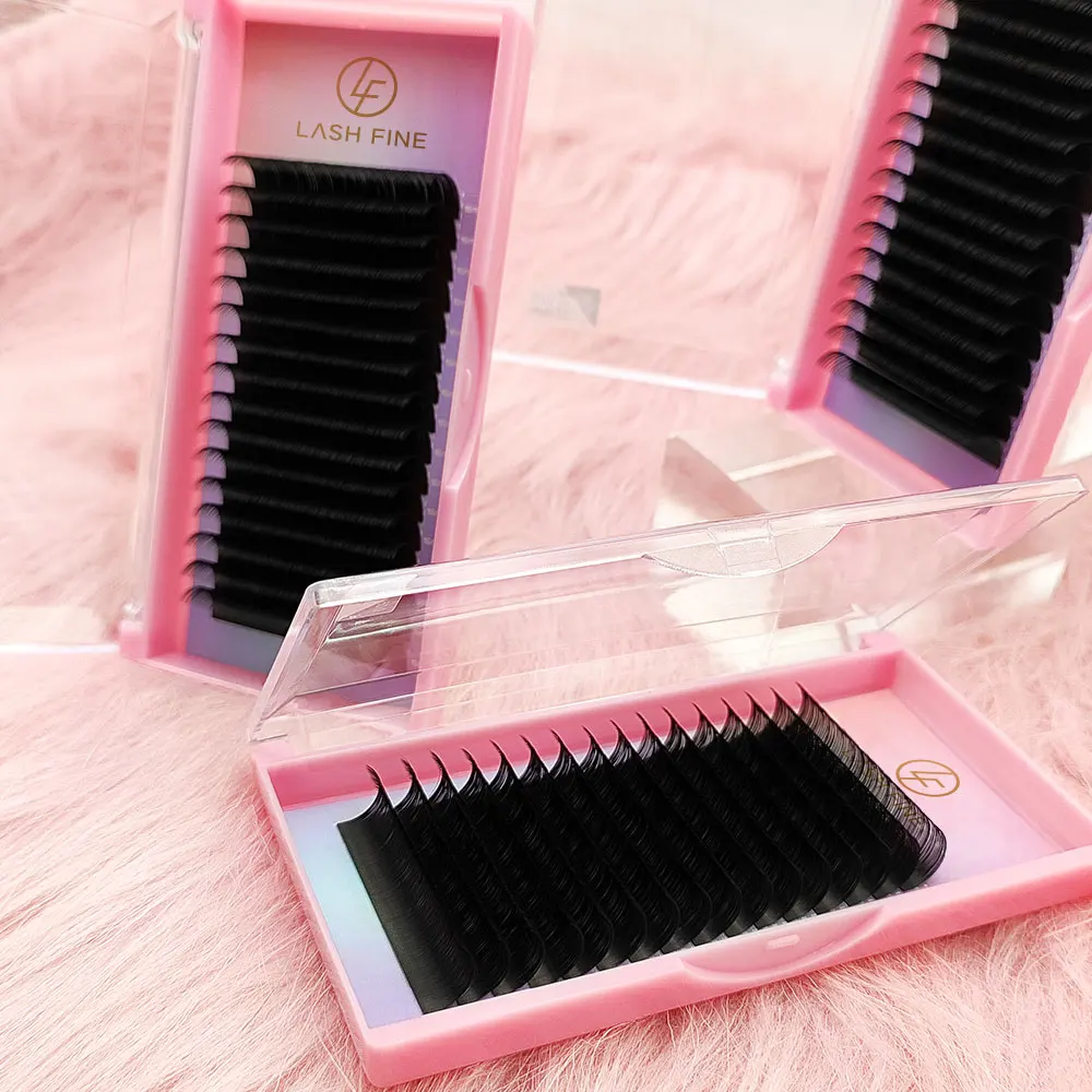 C CC D DD M L LC LD B curl korean pbt individual classic eyelash extensions lash extension tray custom trays professional