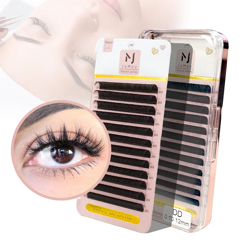 Jomay wholesale professional premium russian private label silk mink eyelash extension trays kit