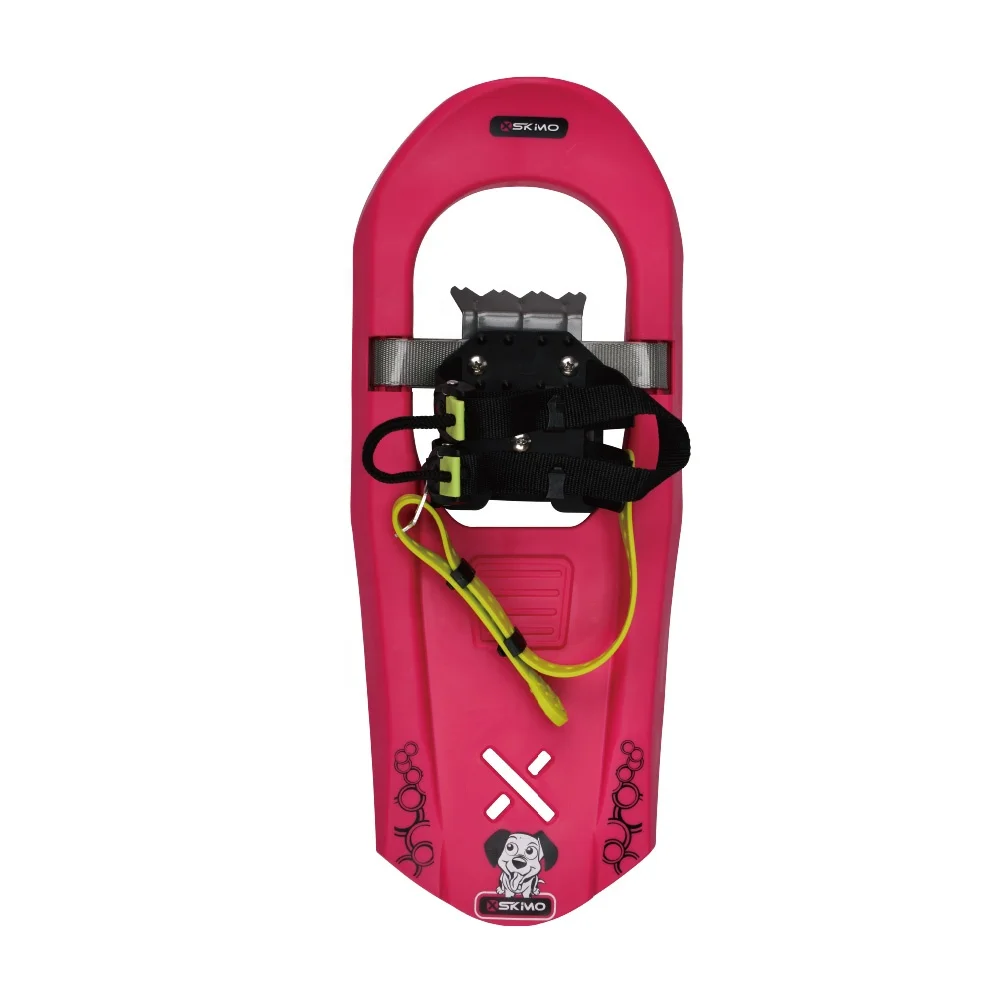
Lightweight Red One Pull Binding Plastic Kids Snowshoes For Youth Up to 100 LBS 