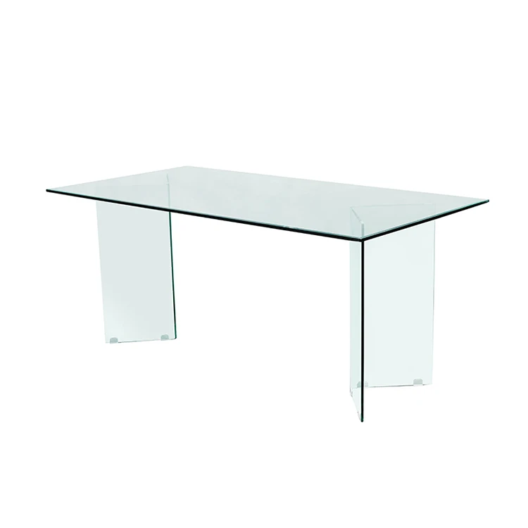 New tempered glass clear coffee 10mm thickness tempered dining table modern