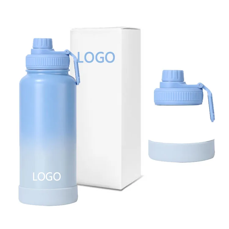 Custom gradient painting insulated water drinking bottle 32oz stainless steel bottle keep drinks hot and cold 900ml