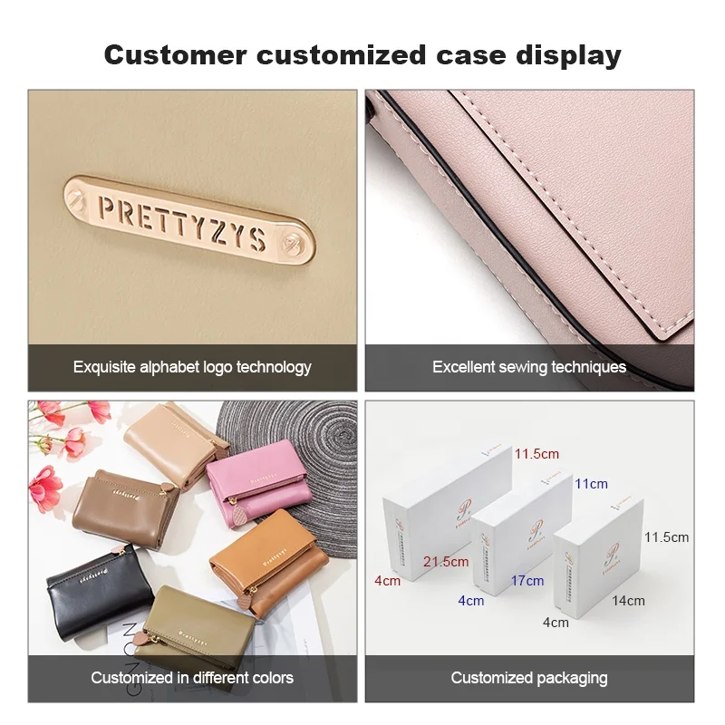 Prettyzys однотонные гладкие мягкие текстурные кошельки из полиуретанового материала короткие женские маленькие