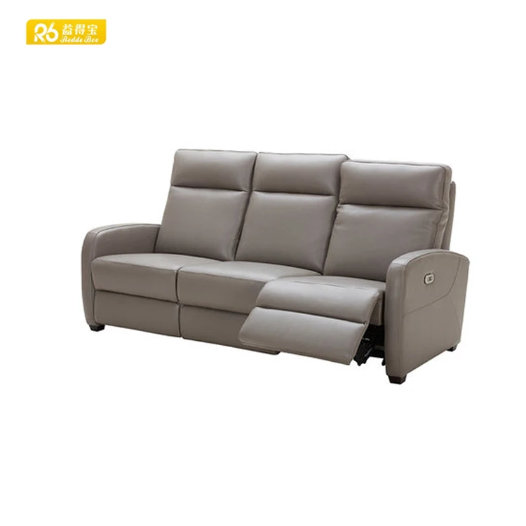 European style electric beige leather with 1 recliner chair