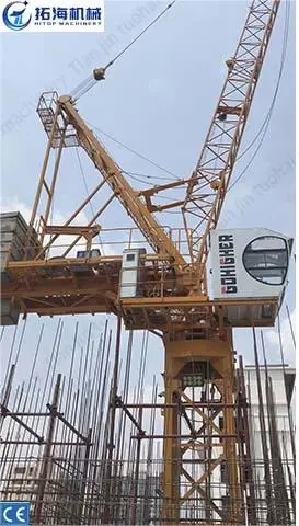 QTD4515 8ton luffing jib tower crane with swivel boom