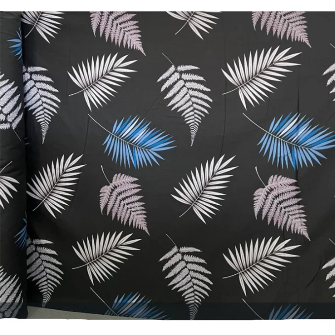 Customized 100% Polyester Brushed Printed Bed Sheet Fabric Microfiber 100%Polyester bed sheet fabric factory