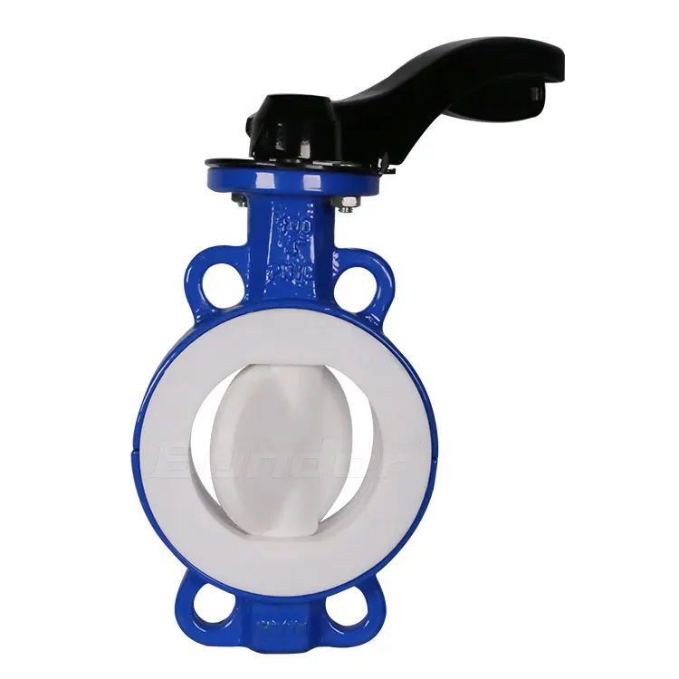 Bundor  2 inch PN10/16 Manual DN50~DN250 2 inch PTFE Lined wafer butterfly valve