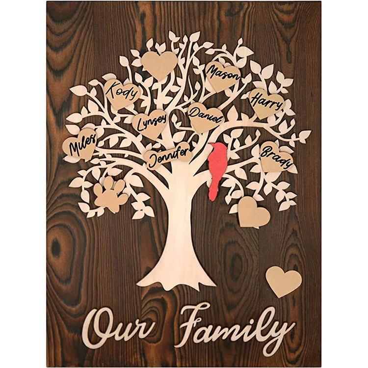 Factory Direct Supply Hanging Wooden Wall Calendar for Family Birthday Board