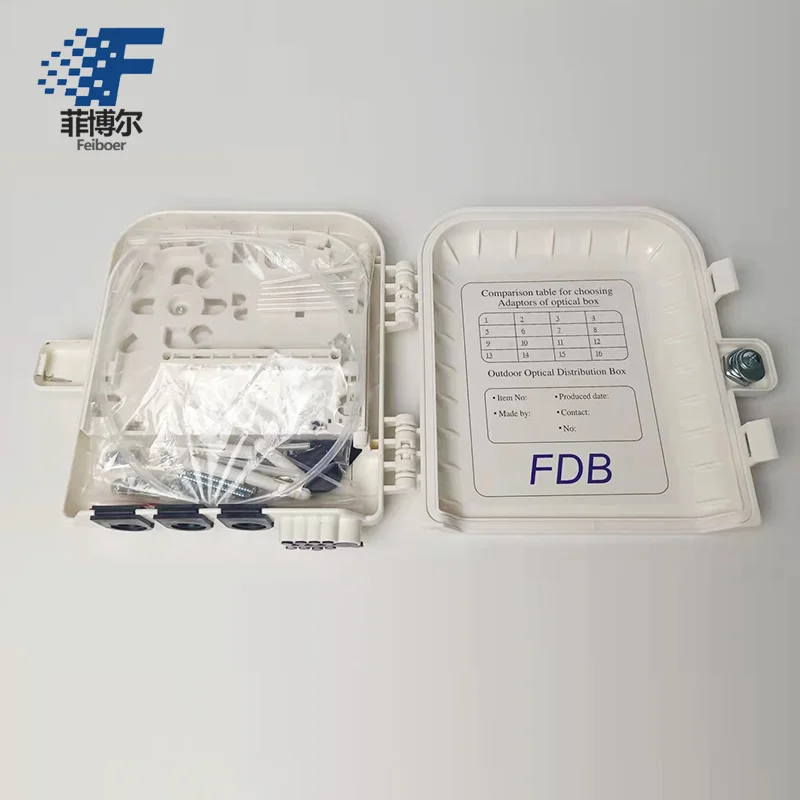 Fiber to home 8 12 24 core FTTH fiber optic distribution box Fiber optic splicing plastic box splitter termination box