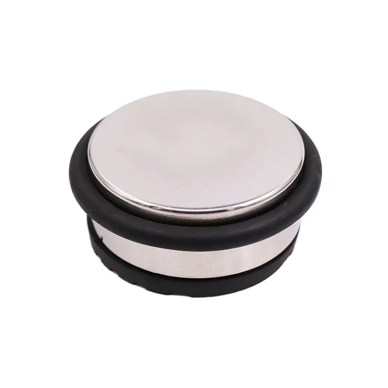 Heavy Duty Metal Floor Door Stopper Decorative Round Door Stopper with Rubber Buffer Ring Stainless Steel Door Stop