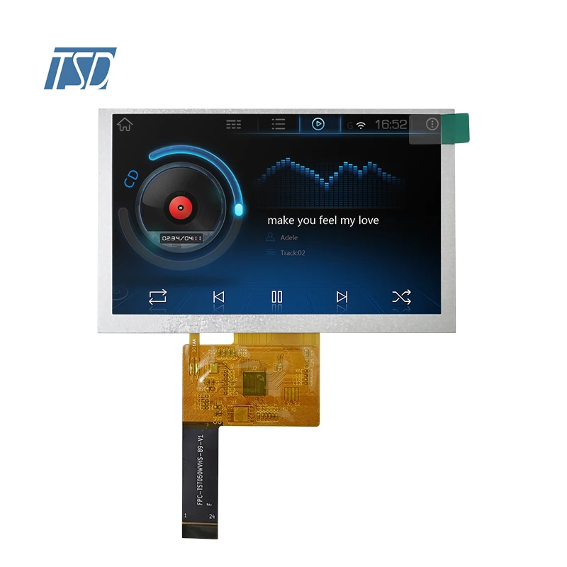 5' 5 Inch SPI Interface 800x480 Resolution ILI5480 ST7262 LT7680A-R IPS TFT LCD  Screen Display Module