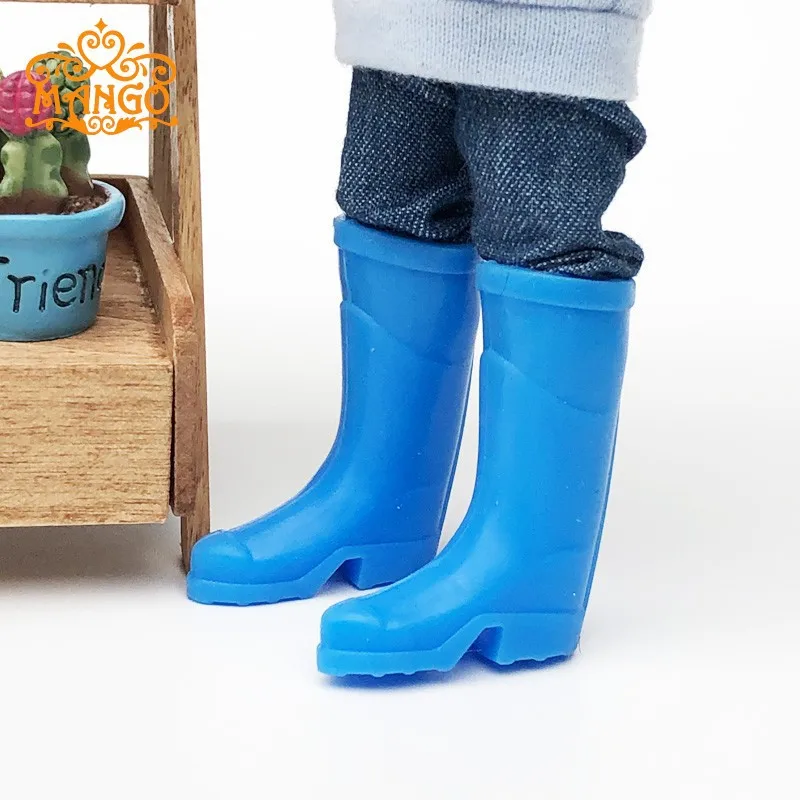 1: 12 Dollhouse mini model bjd miniature toy accessories rain boots shoes tricolor optional