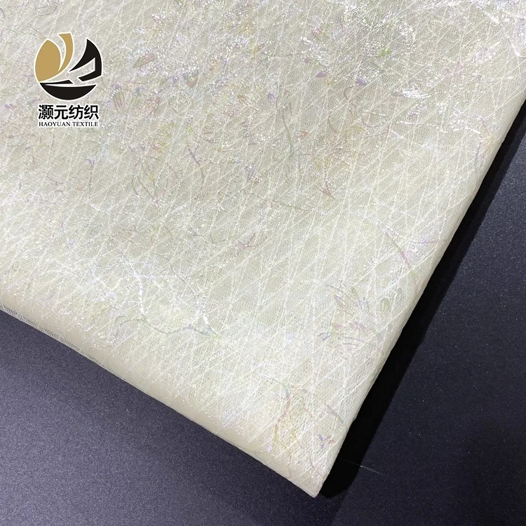 floral design kids custom mesh garment gold foil print tulle fabric colorful nylon