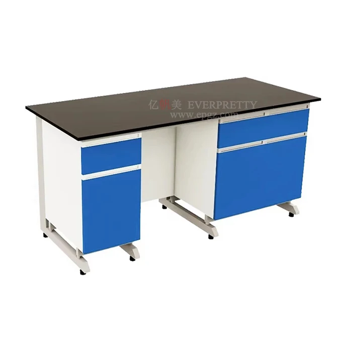 School Furniture Laboratory Island Side Work Bench Science Side Lab Bench Table for Lab Experiment Equipment