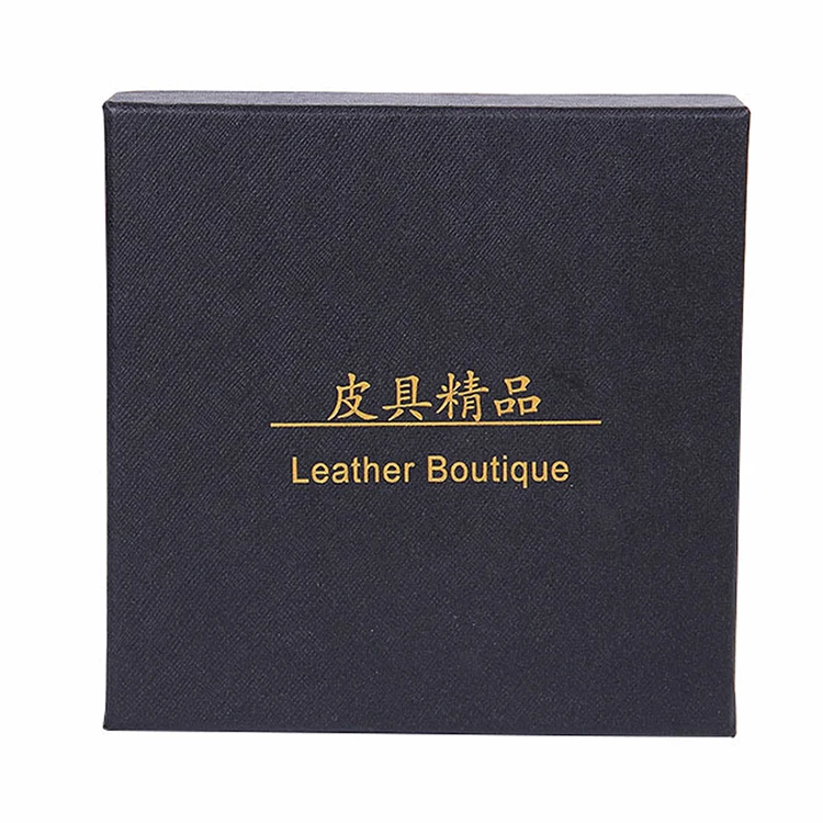 Wholesale black gift box belt/wallet box come lined with the satin inside